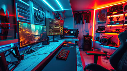 Modern Gaming Room setup
