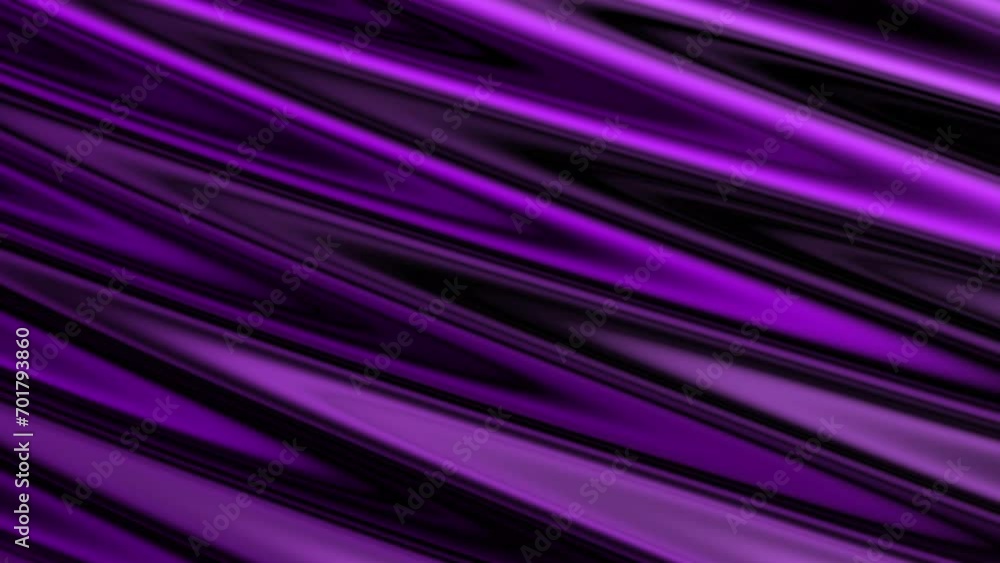 Poster Abstract purple motion background. Dynamic animated loopable background video with wavy texture.