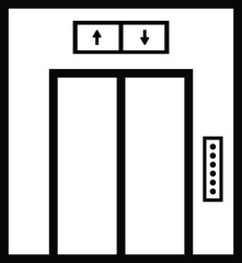 Elevator lift symbol icon isolated on white background