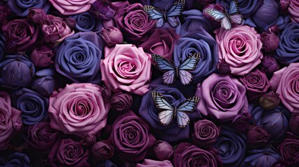 purple with deep bluish shade of butterflies