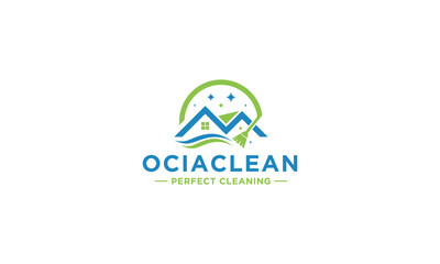 A Home Cleaning Logo Design With A Creative Concept That Fits With Your Cleaning Service Business