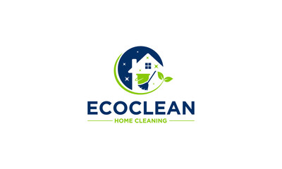 A Home Cleaning Logo Design With A Creative Concept That Fits With Your Cleaning Service Business