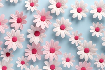 3d wallpaper with colorful daisy flowers