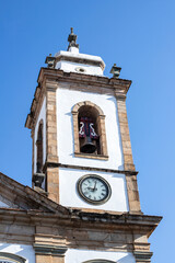 Cathedral Basilica of Our Lady of the Pillar in historic city of  Sao Joao Del Rei, Minas Gerais, Brazil.