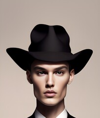 person in hat. generative ai