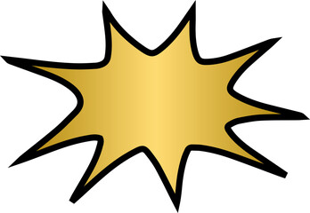 Golden speak bubble text, chatting box, gold message box	
