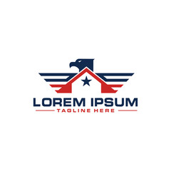 American Military Home and Real Estate Logo Design