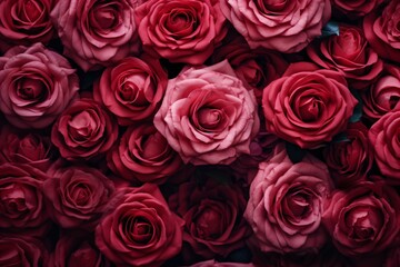 Fototapeta premium Red flowers wallpaper