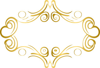 Gold vintage frame, golden luxury frame	
