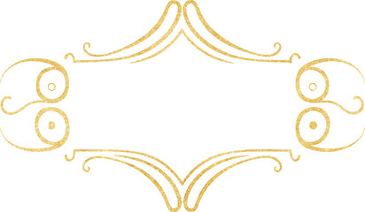 Gold glitter vintage frame, golden luxury frame	
