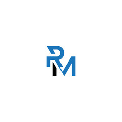 RM logo. R M design. White RM letter. RM, R M letter logo design. Initial letter RM linked circle uppercase monogram logo. R M letter logo vector design.	
