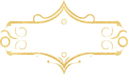 Gold glitter vintage frame, golden luxury frame	
