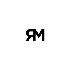 RM logo. R M design. White RM letter. RM, R M letter logo design. Initial letter RM linked circle uppercase monogram logo. R M letter logo vector design.	
