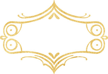 Gold glitter vintage frame, golden luxury frame	
