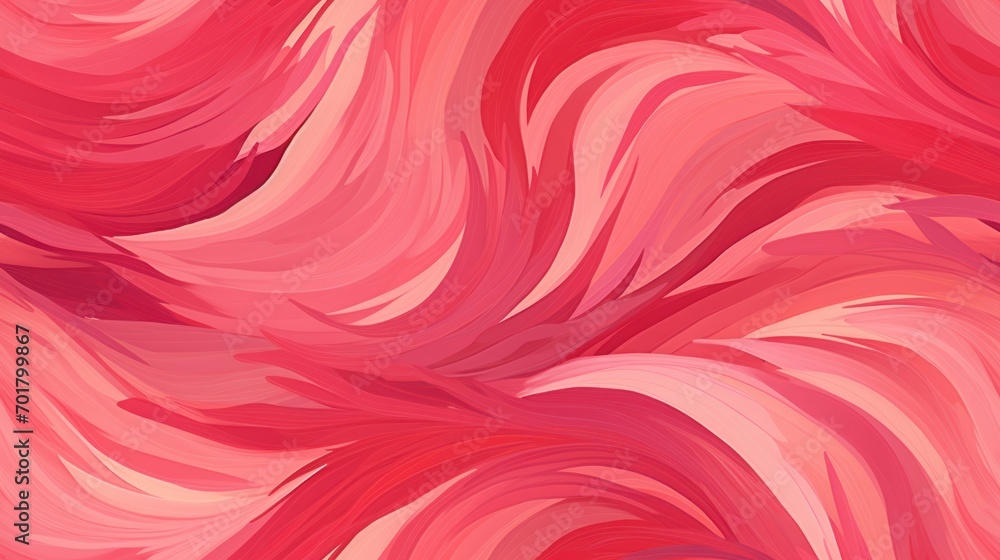 Poster a close up view of a red and pink swirl pattern on the surface of a surface that has been painted wi