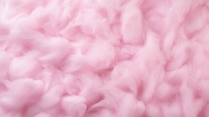 The background is made of pink cotton wool and has abstract, fluffy, soft colors, as well as a sweet candyfloss texture that can be copied.