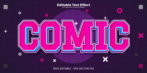 Comic editable text effect in modern trend style