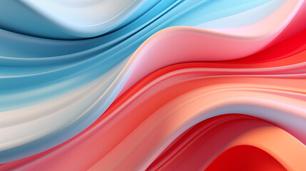 Abstract fluid 3d curved wave in pastel. Design element for banners, backgrounds, wallpapers and covers.