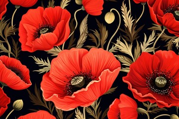 red flowers floral print pattern