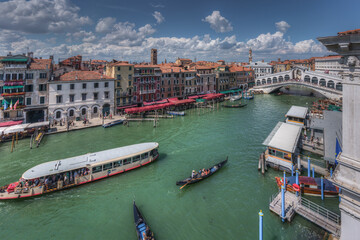 Venezia - Canal Grande e Ponte di Rialto - obrazy, fototapety, plakaty