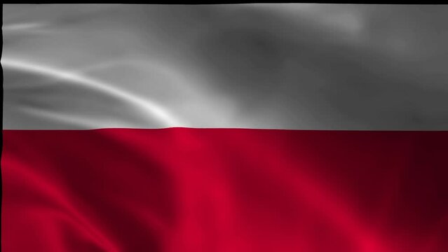 Poland flag illustration with wavy effect