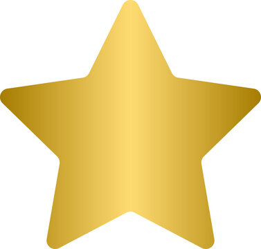Golden star shape, gold star