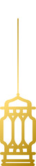 Golden islamic lantern element, gold Arabic antique hanging oil Lamp light
