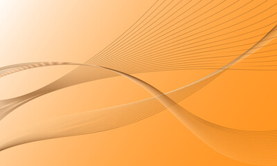 abstract orange with smooth lines wave curves on gradient background