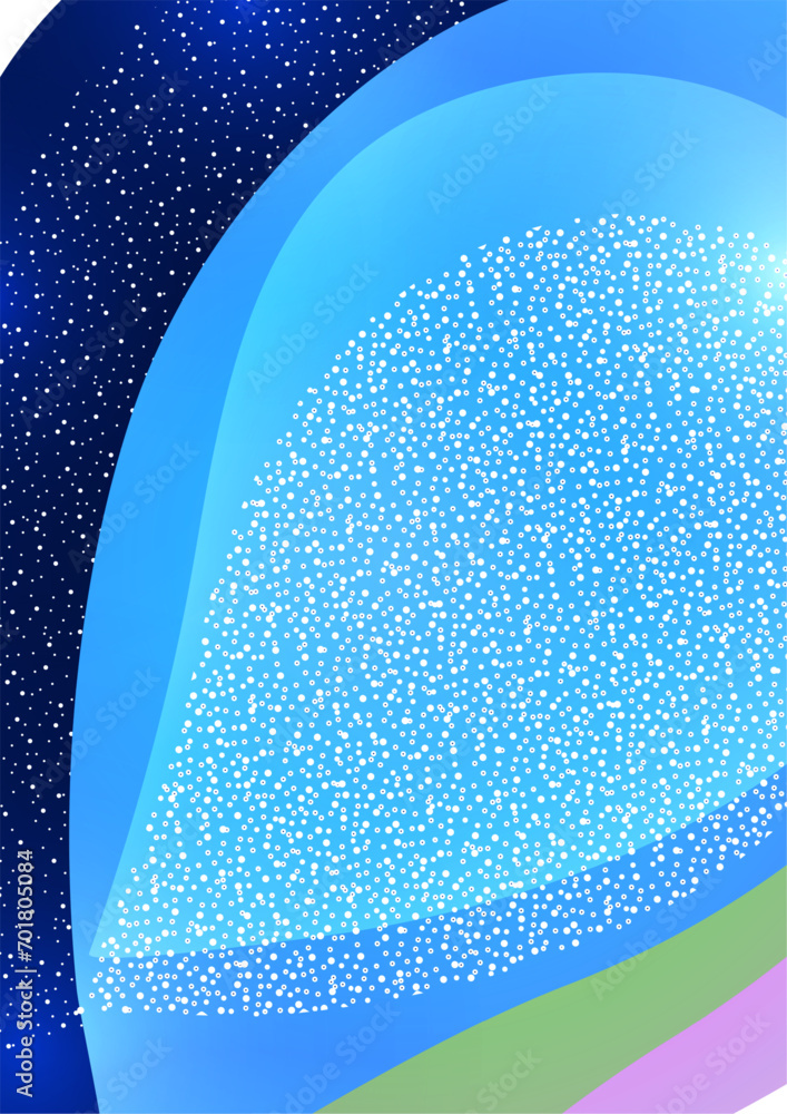 Poster abstract colored dynamic figures. drop-shaped petals. beautiful shapes and colors. template for your