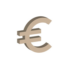 Euro Currency 3D Icon for finance and business