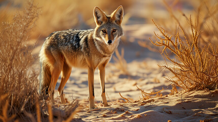 Obraz premium Coyote on Sand Dunes