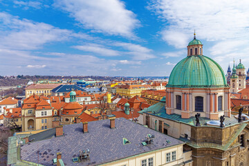 Obraz premium Dome of the Basilica of St Francis of Assisi in Prague
