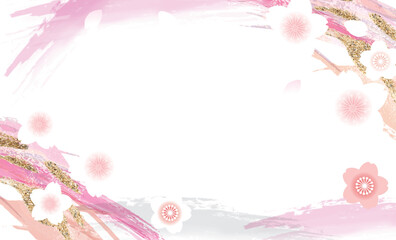 桜　春　和柄　背景イラスト