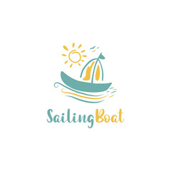 Sailing Boat Logo Simple 