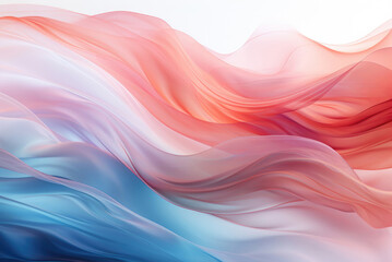 Fototapeta premium Abstract background in the form of haze waves of blue, pink and white