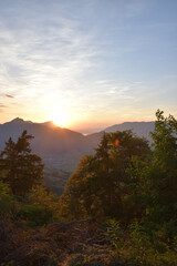 Obraz premium Sonnenuntergang auf dem Stoos