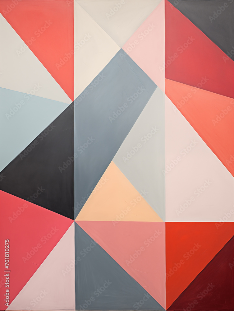Poster polygonal abstract graphic background,created with generative ai tecnology.