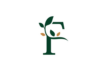 initial letter logo design f letter stylish and elegant