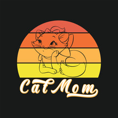 Best Cat Dad Ever T-Shirt Design, Vintage T shirt Design , Typography T shirt Design