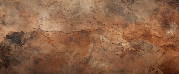 Empty brown rusty stone or metal surface texture. Long banner format.