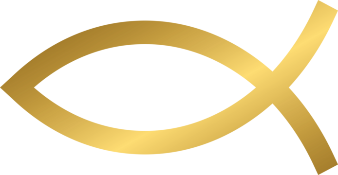 Golden Christianity religious symbol - Powered by Adobe