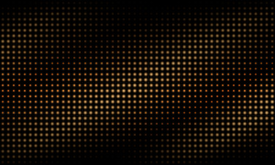 Abstract 70s mesh background, blurry golden texture on black for technology design