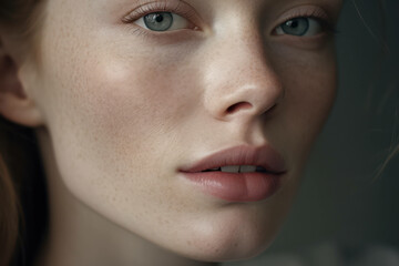 Women skin women makeup clean cosmetics model background portrait female closeup close-up young beauty face