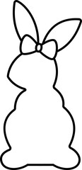 Cute bunny outline
