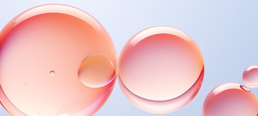 pink bubbles water drops background