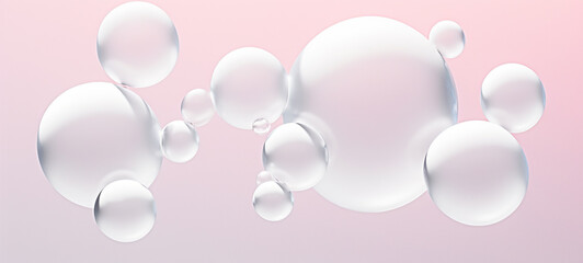 pink bubbles water drops background