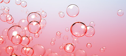 pink bubbles water drops background