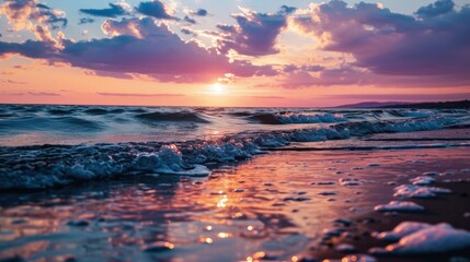 Fototapeta na wymiar Sunset Over the Water