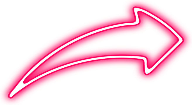 Green neon arrow