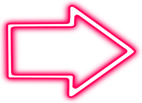 Red neon arrow